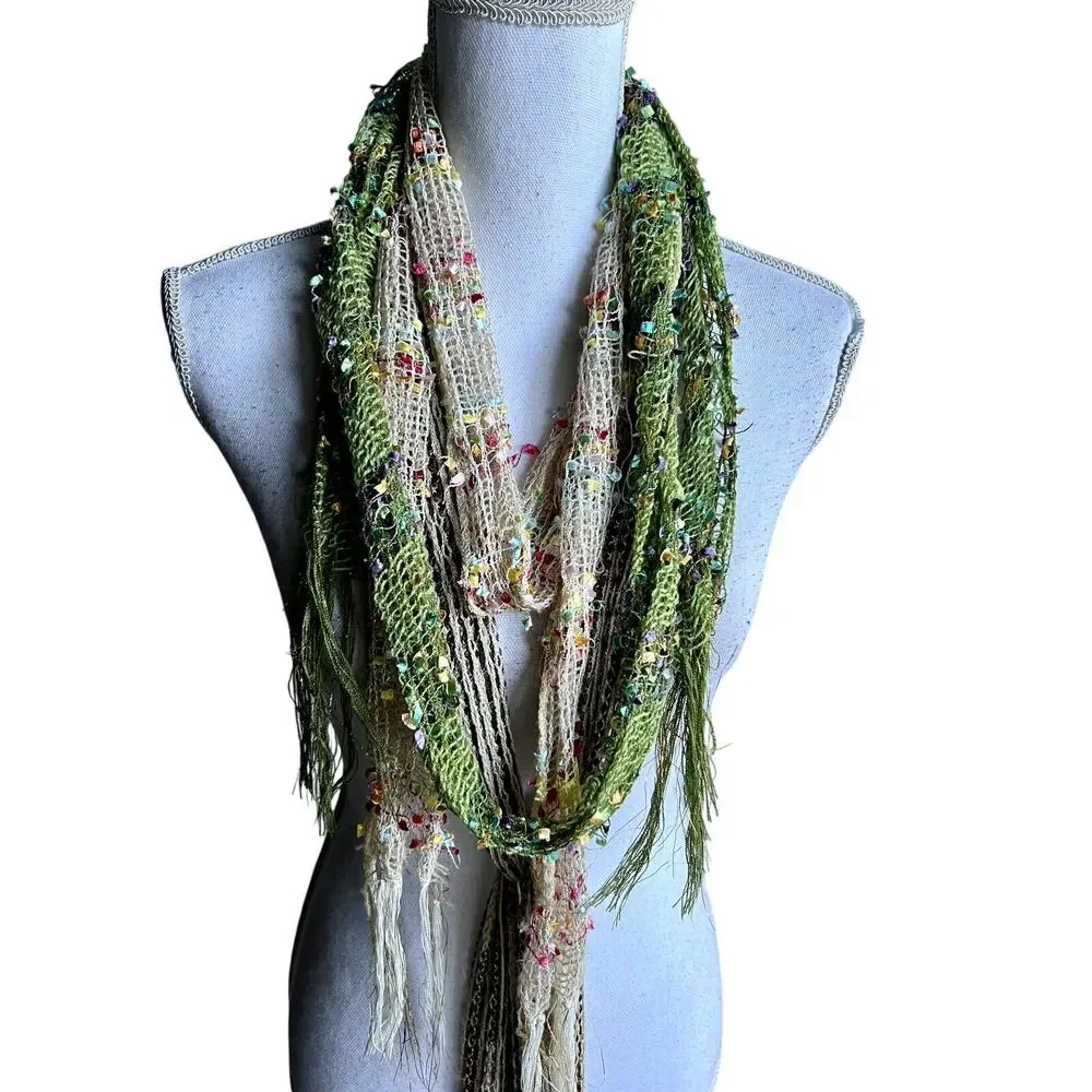 3 set multi-colored accessory neck scarves